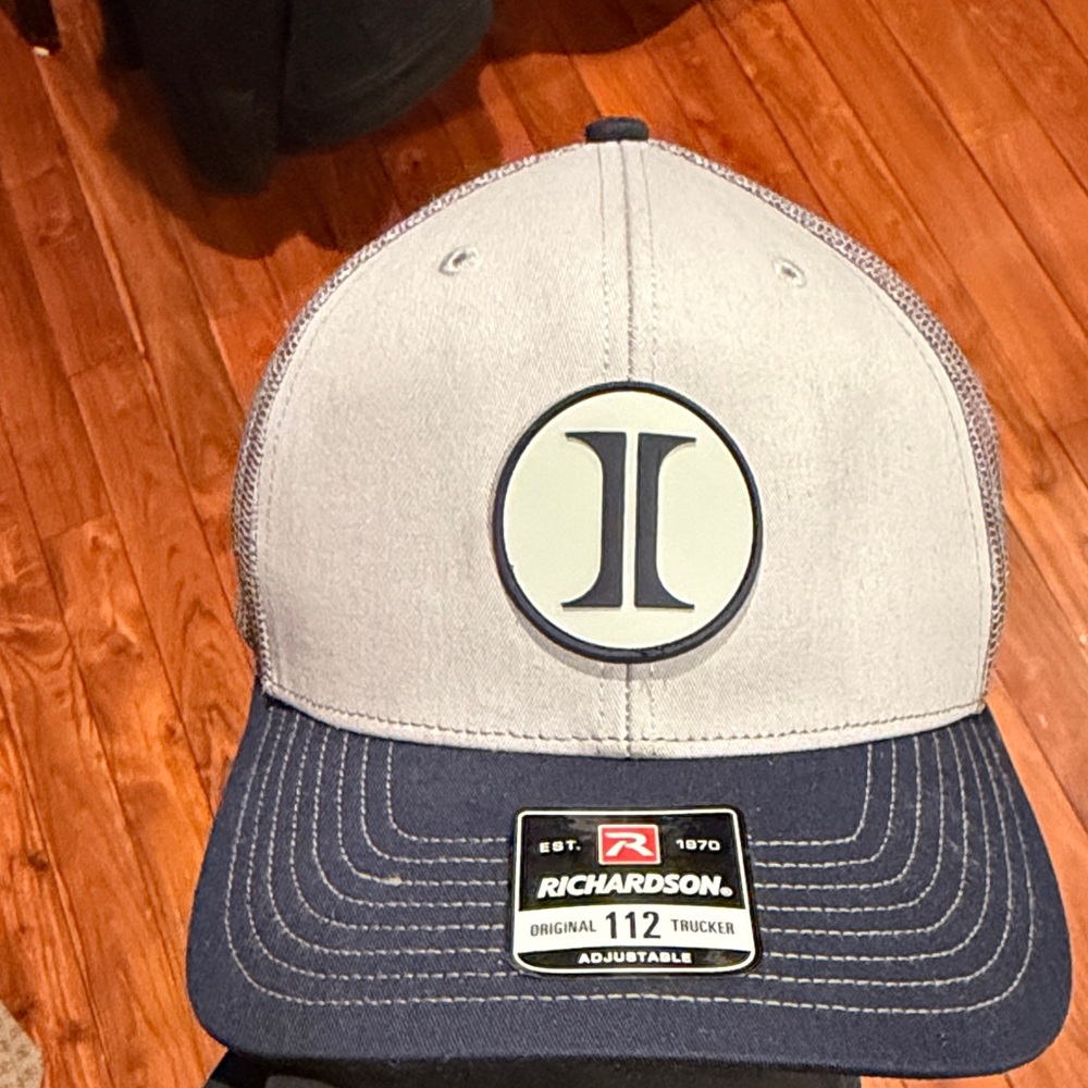Richardson Two-Tone Trucker Hat - Gray and Navy